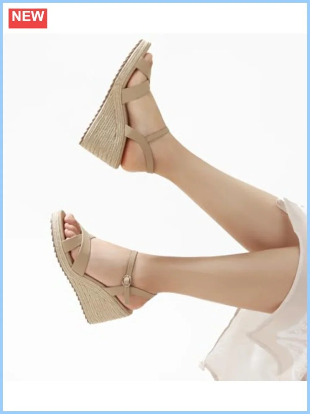 Womens Espadrille Wedge Sandals Lightweight Open Toe Ankle Strap Summer Dressy